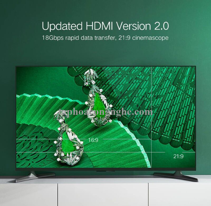 Ugreen 30195 10M màu Đen Cáp tín hiệu HDMI chuẩn 1.4 hỗ trợ phân giải 4K * 2K HD116 30030195